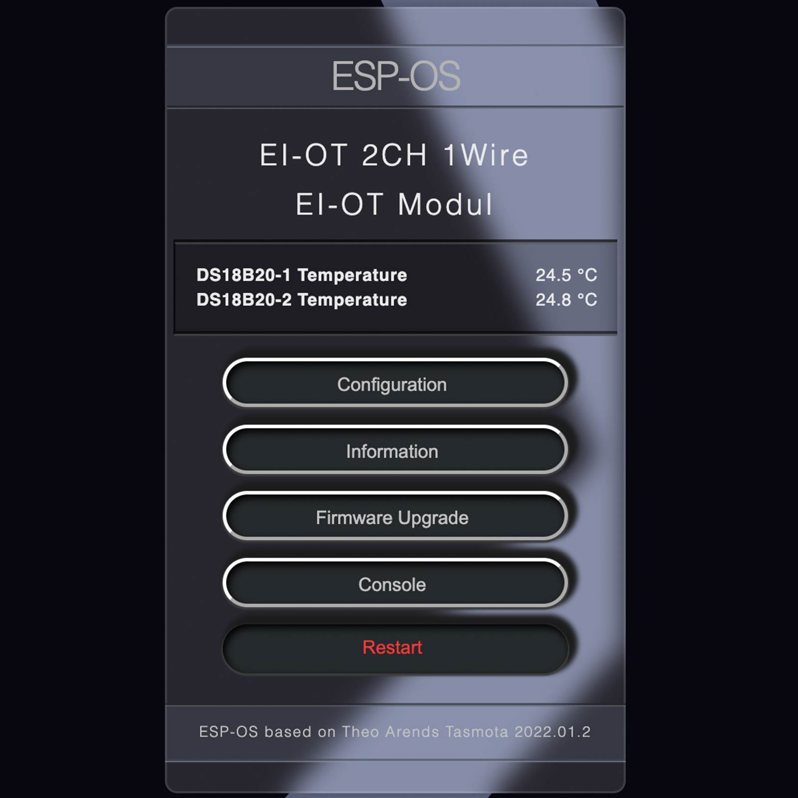 ESP-OS ESP8266 DS18B20 Temperaturmessung