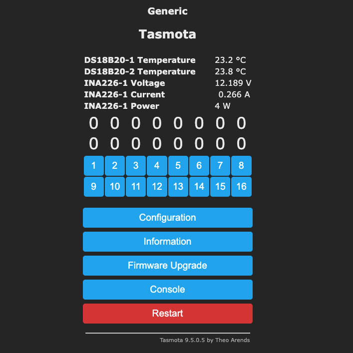 Tasmota 16 Kanal Relais