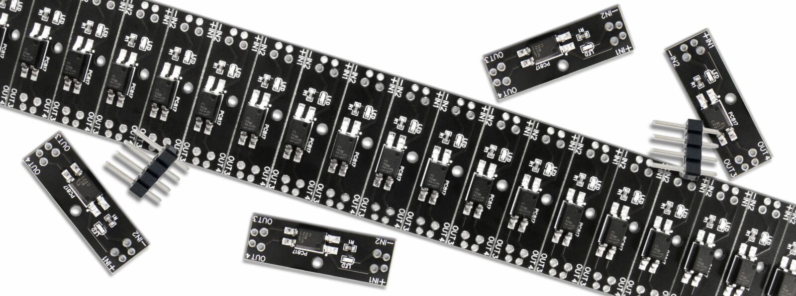 PC817 Optokoppler Optocoupler Modul 1-20 Kanal mit Pins 3,9-24Vin