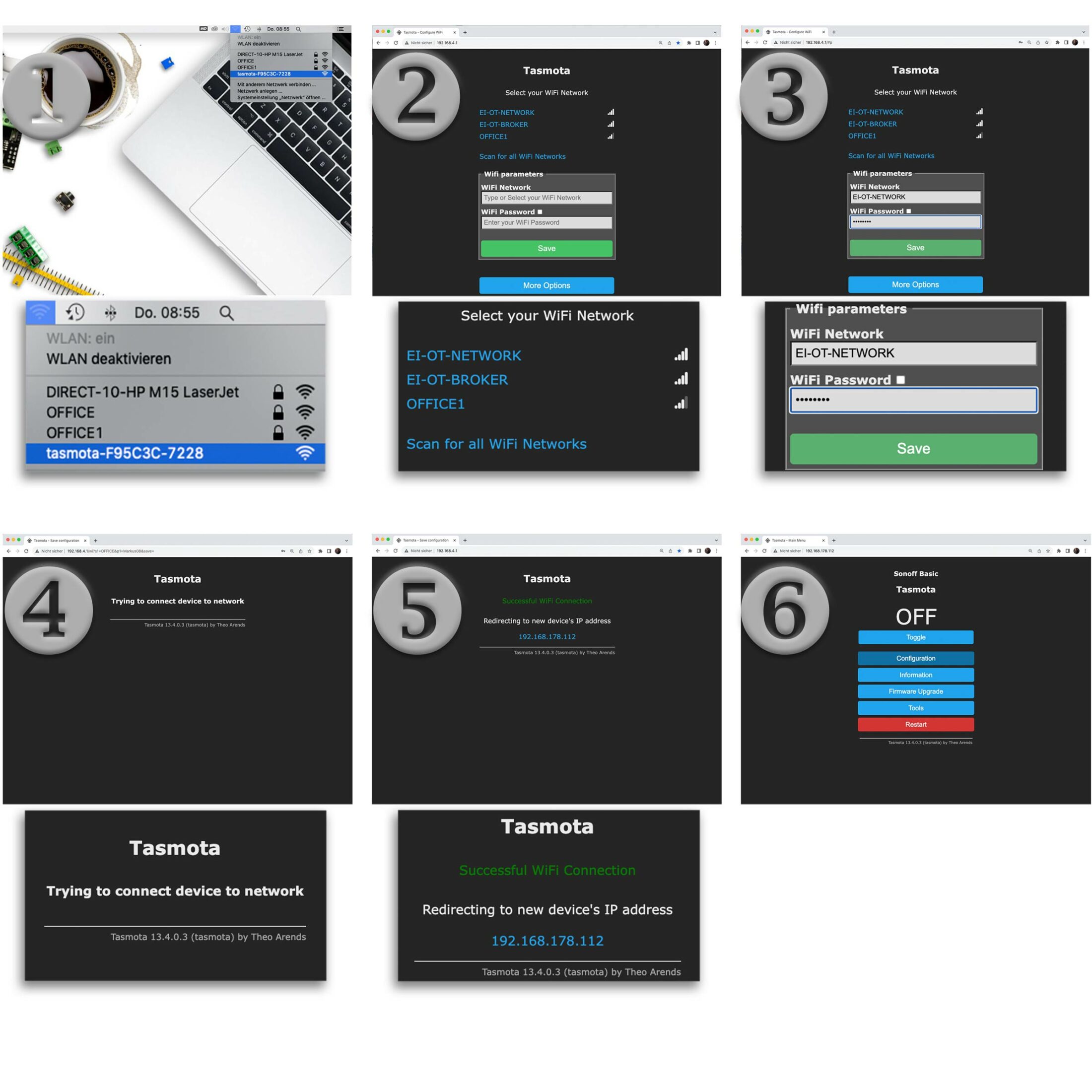 Tasmota WLan WiFi Setup
