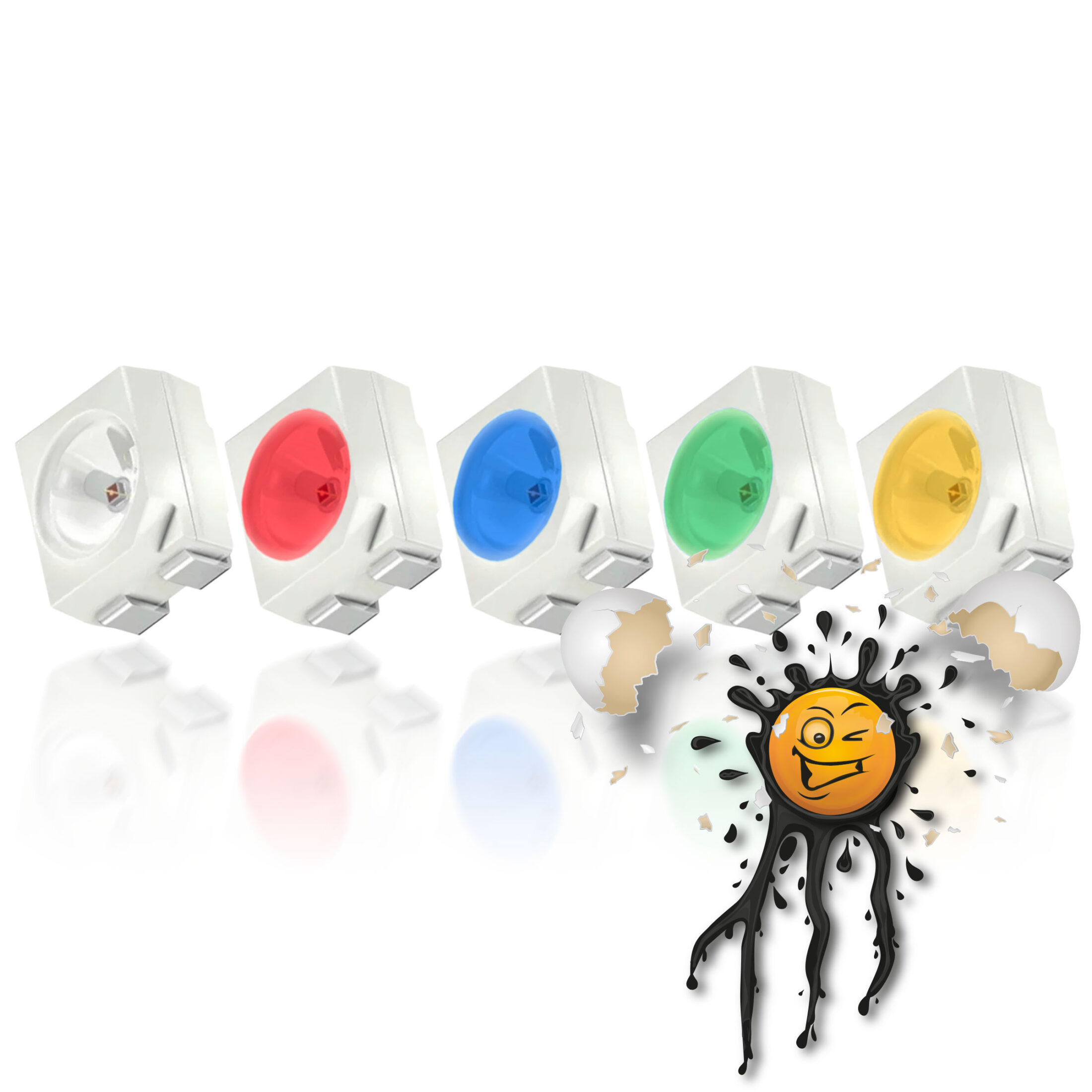 3528 SMD PLCC LED lieferbar in weiß rot gelb grün blau
